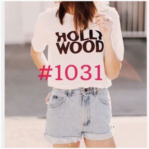 BM White Vika Hollywood Graphic Crop Top NWT